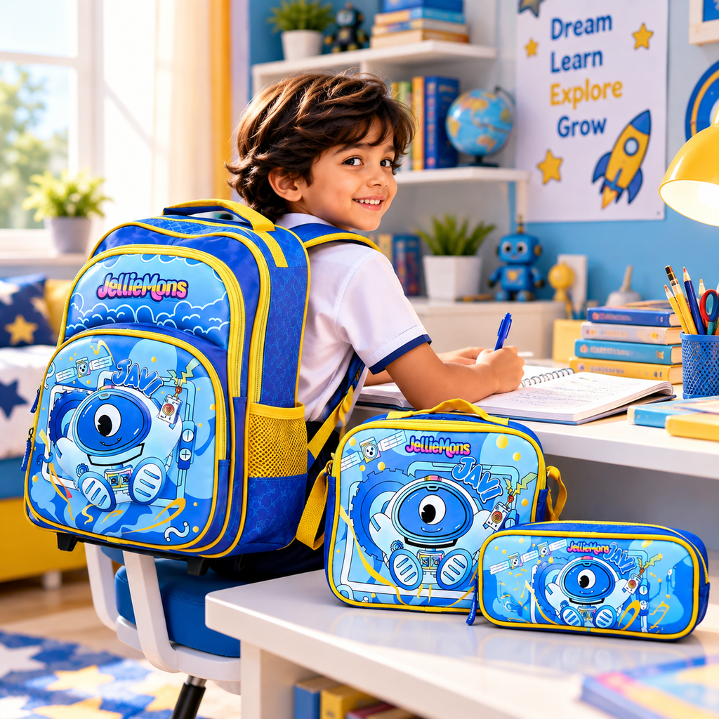 Kids School Bag with Strolley and wheel Javi