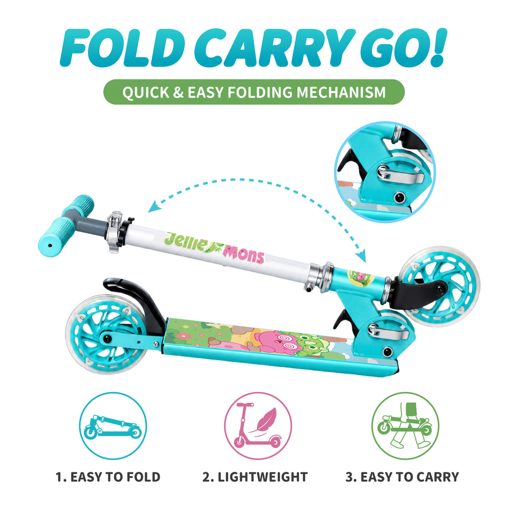Dino Themed Kick Scooter with LED Wheels - Poe