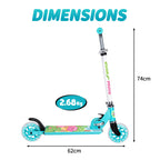 Dino Themed Kick Scooter with LED Wheels - Poe