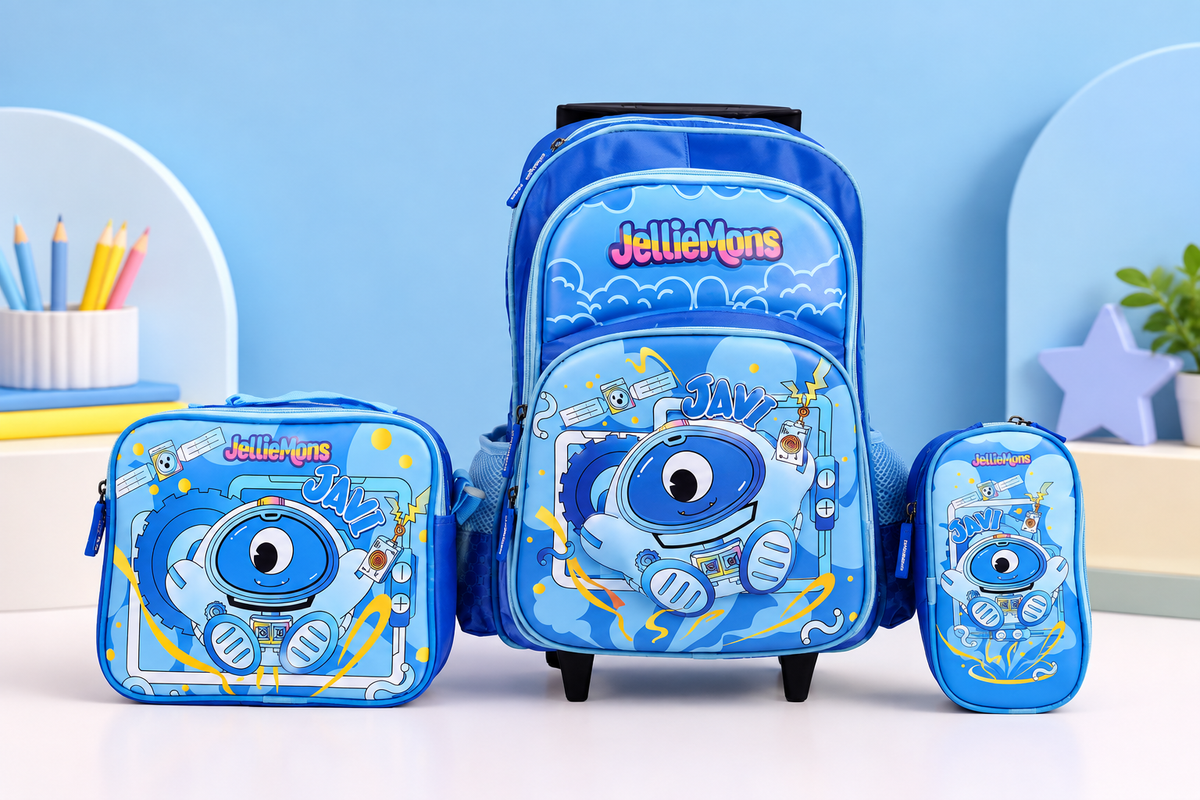 Kids School Bag with Strolley and wheel Javi