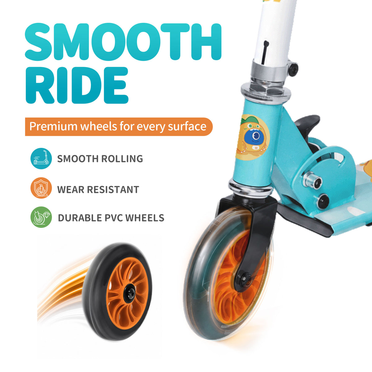 Dino Themed Kick Scooter without LED Wheels - Javi