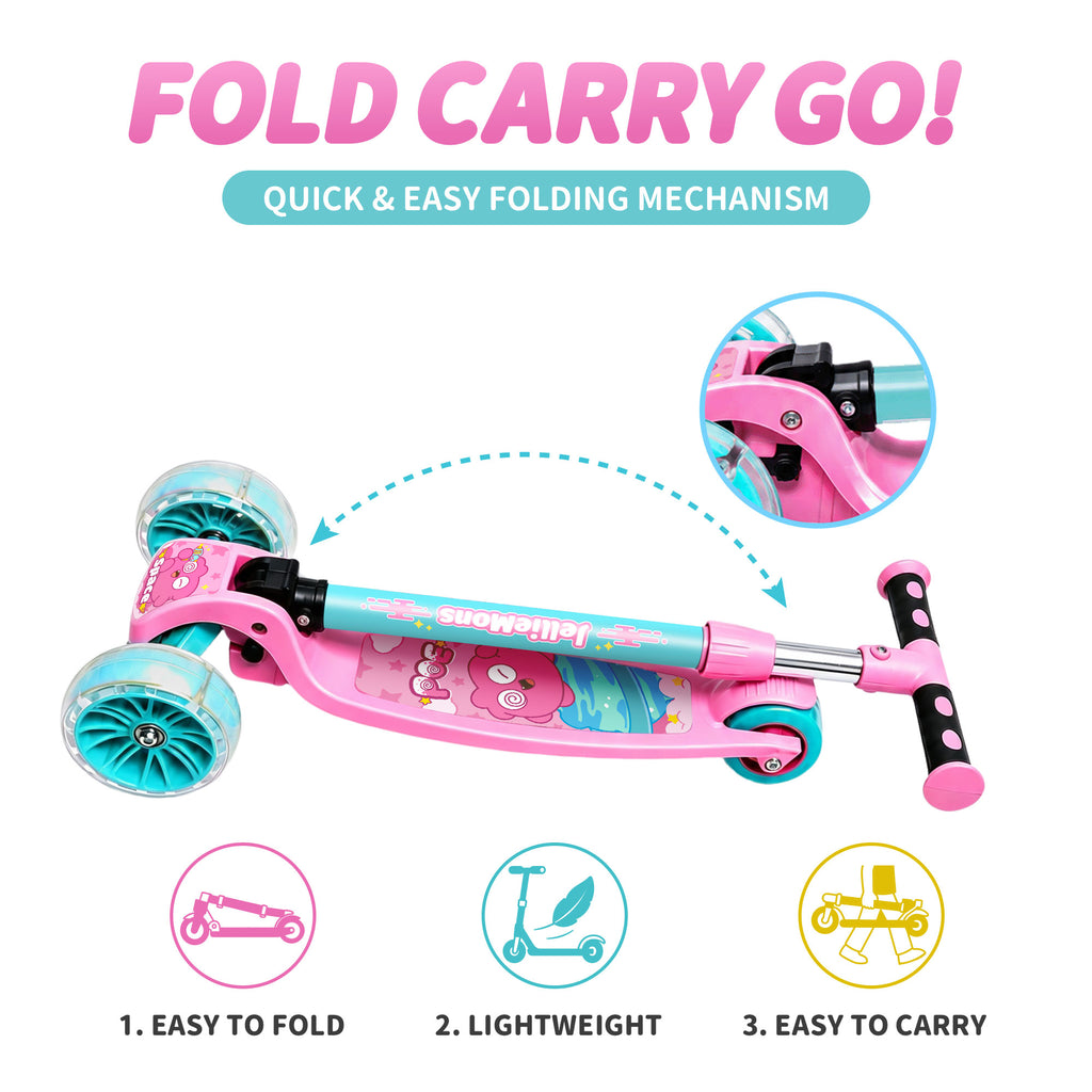 Space Themed Kick Scooters with LED Wheels - Javi