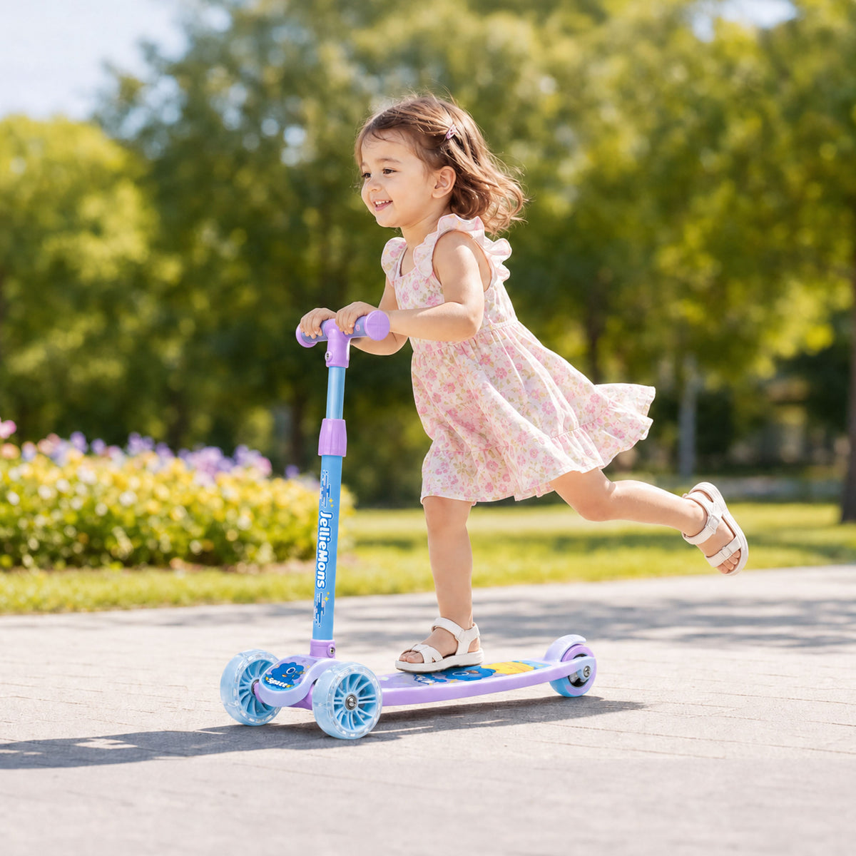Space Themed Kick Scooters with LED Wheels - Poe