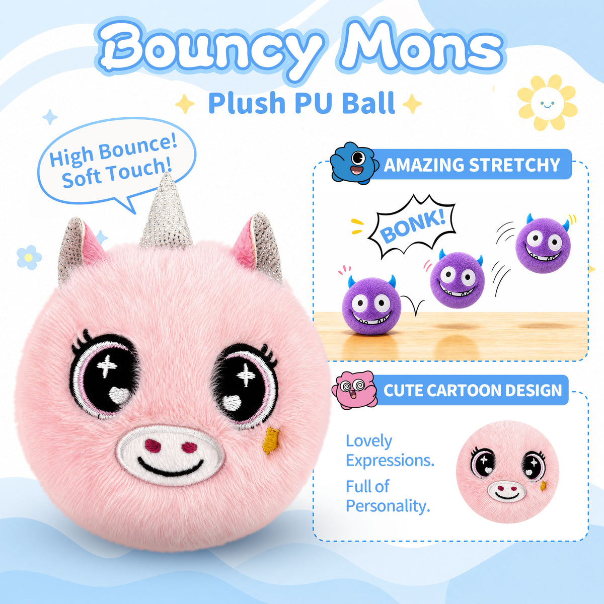 Jelliemons Bouncy Unicorn Pink 012